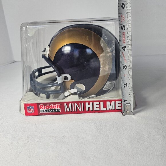Mini Helmet Riddle Sports Mini Football Helmet NFL St Louis Rams - Picture 9 of 9